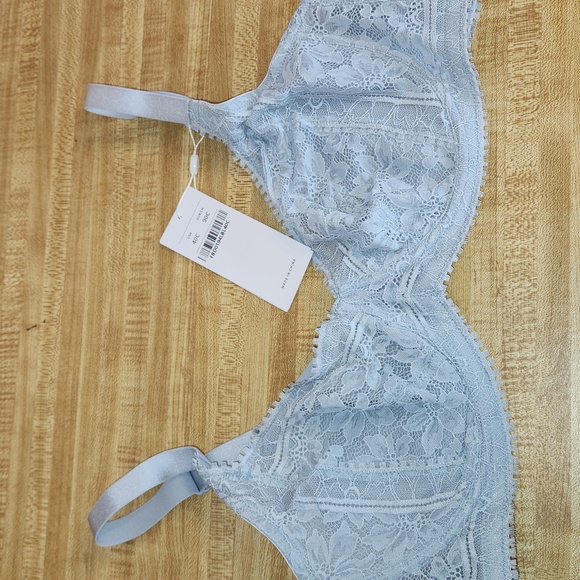 HSIA (2) Lace Underwire Bra - Blue, Ivory, size 40C - Picture 6 of 9